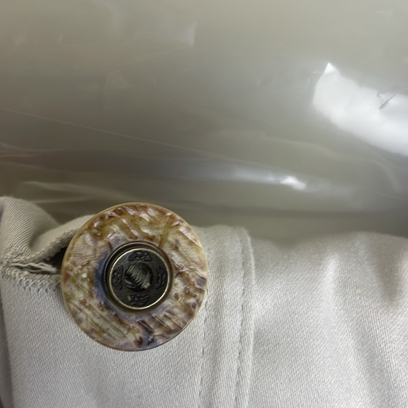 Coldwater Creek Khaki Cotton Spandex Button Up Jacket w/ Pockets Size 10 - Picture 13 of 13